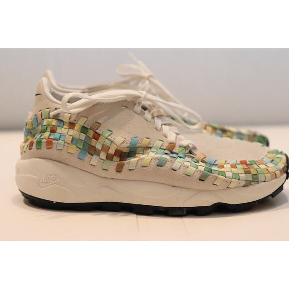 Nike Air Footscapes Woven - Summit White Rainbow Sz 6.5 - Picture 1 of 5